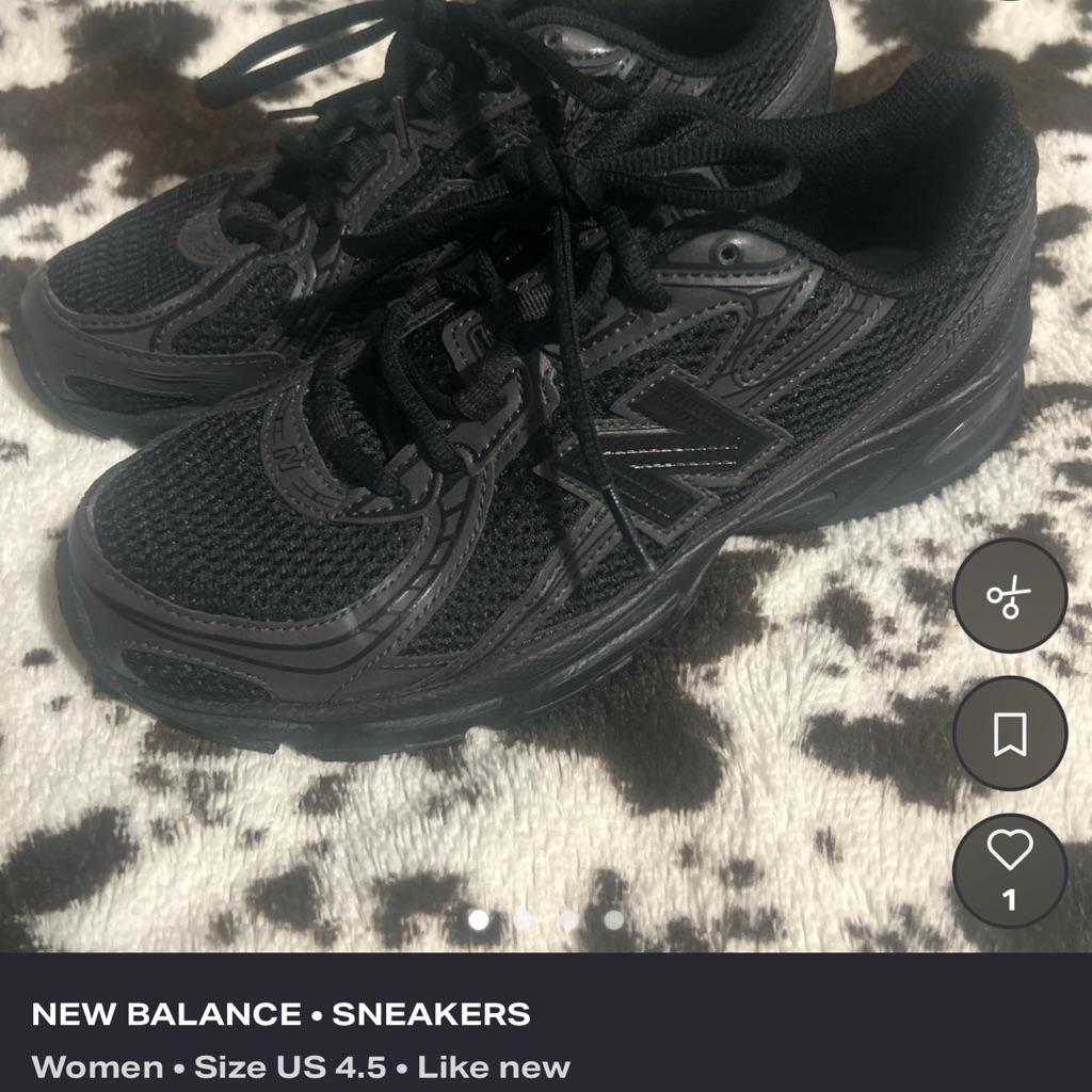 Black New Balance 740
